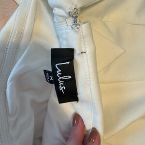 Lulu’s white cocktail dress
